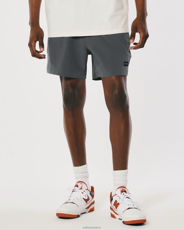 Bottoms Hollister Men Hybrid Shorts 5\\ 488201101 Dark Grey